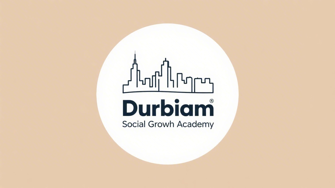 Minimalistic circular logo with Dublin skyline line art and clean sans-serif wordmark for Dublin Social Growth Academy, designed for clear legibility and simple reproduction.